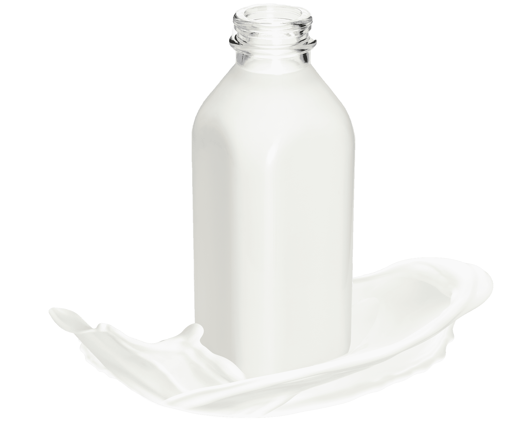 Bottle of homogenized milk