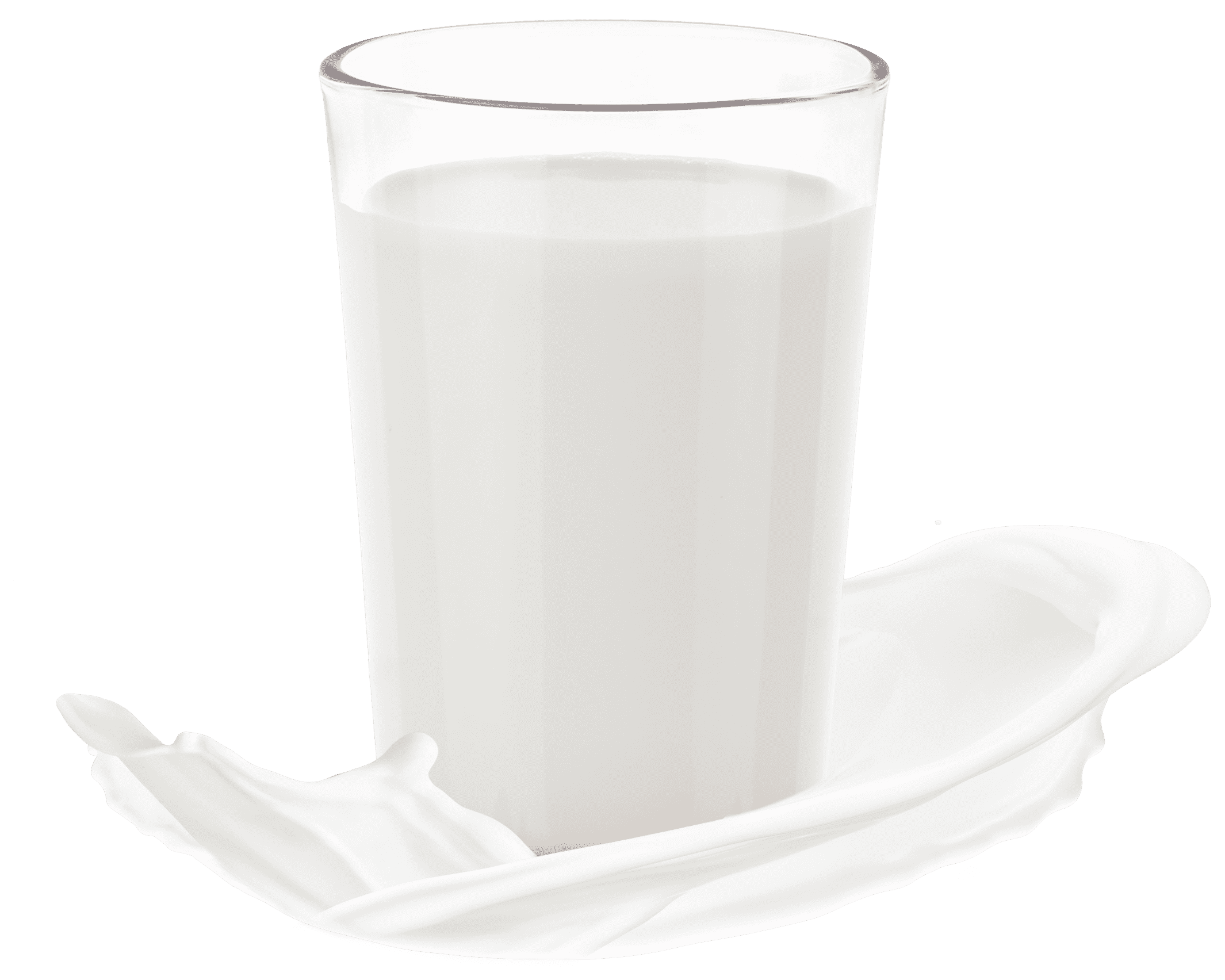 Glass of skim milk